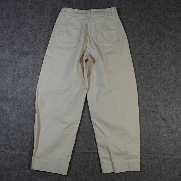 Old Navy Pants Womens 2 Barrel Leg High Rise Khaki Light Tan Cream - Picture 9 of 10